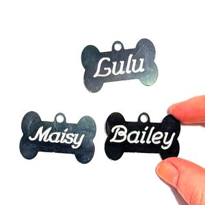 Custom Made Black Aluminum Name Tags
